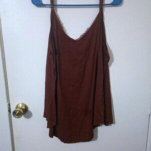Torrid Size 1 Rust Red Ava Cami With Lace Detail